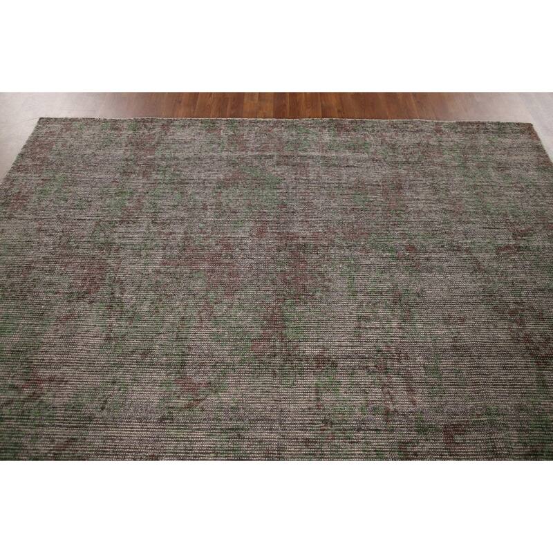 All-Over Abstract Modern Area Rug Hand-Knotted Wool Carpet - 8'2"x 9'10"