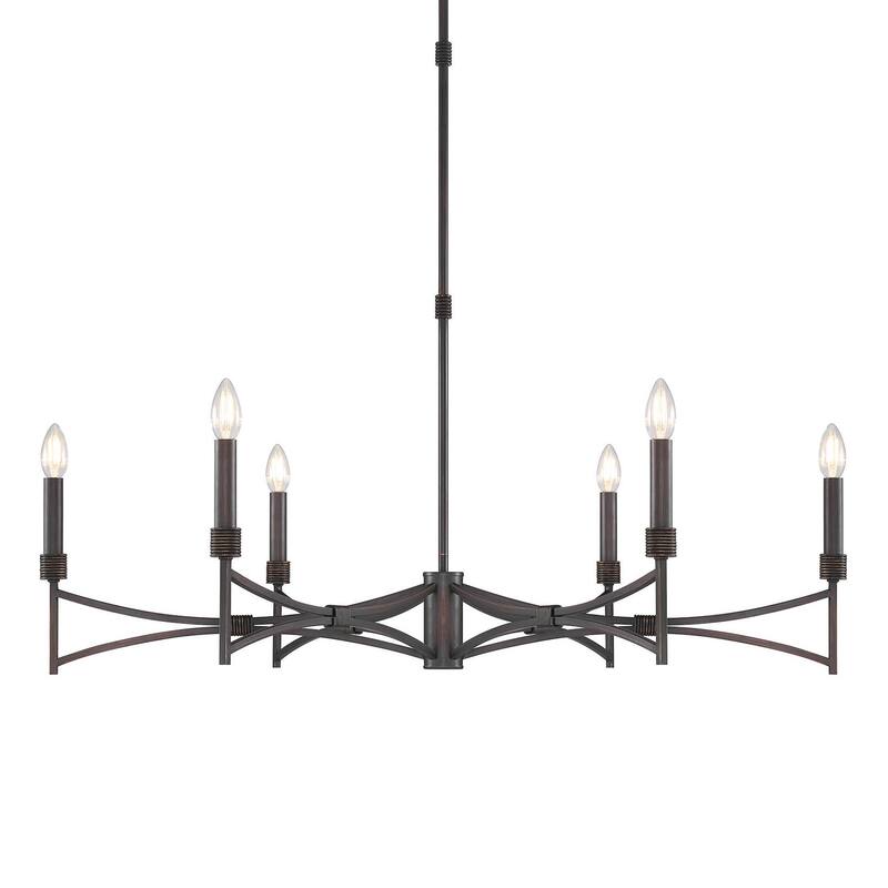 Savoy House 1-8166-6 Gardner 6 Light 40" Wide Taper Candle Style - Champagne Mist