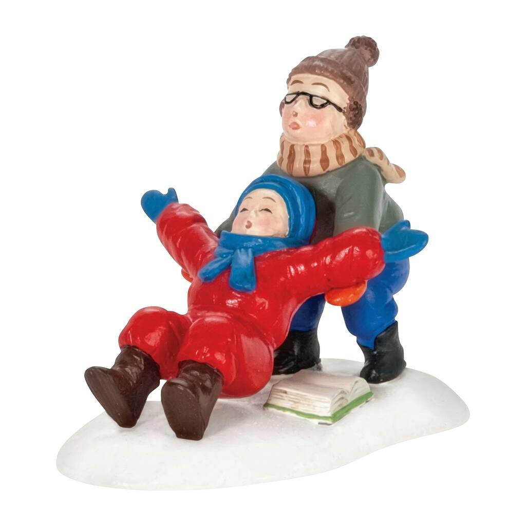 2" Red and Blue Ralphie to the Rescue Christmas Figurine