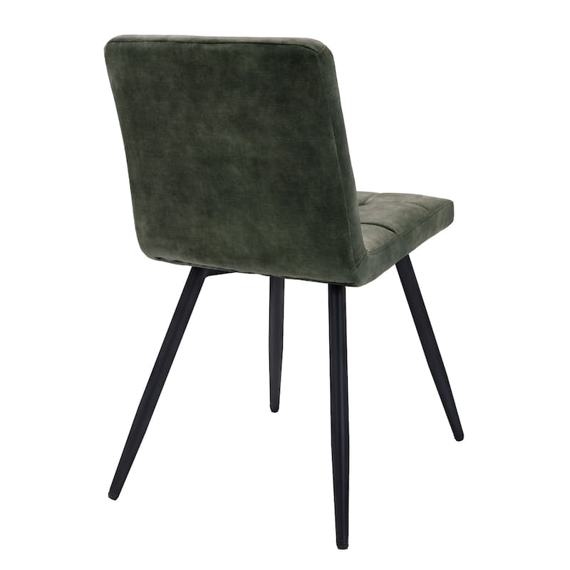 Modern 17” Wide Tufts Upholstered Dining Side Chairs with Metal Legs - 22.25L×18.71W×32.09H