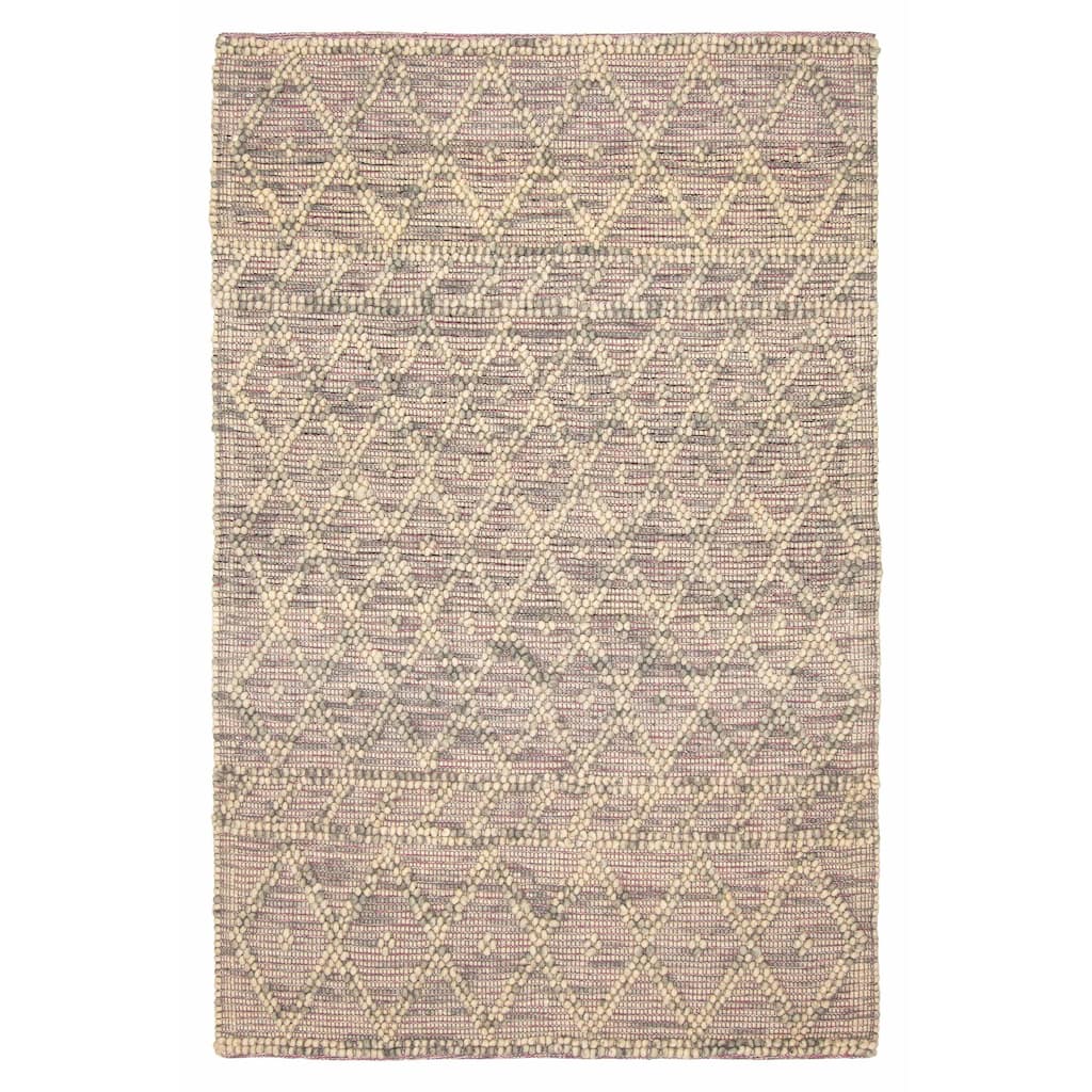 ECARPETGALLERY Braid weave Sienna Teal Wool Rug - 5'2 x 7'11