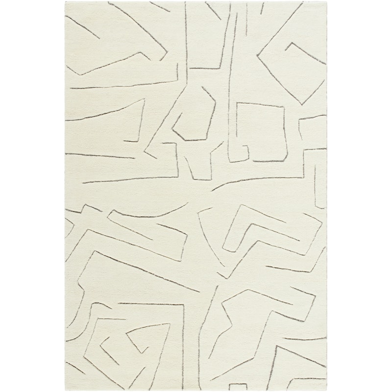 Livabliss Moroccan Portobello Abstract Area Rug - 5' x 7'6" - Light Beige/Black