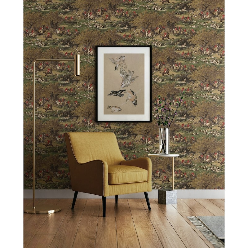 Harry & Grace Taunton Hunt Scene Peel and Stick Wallpaper
