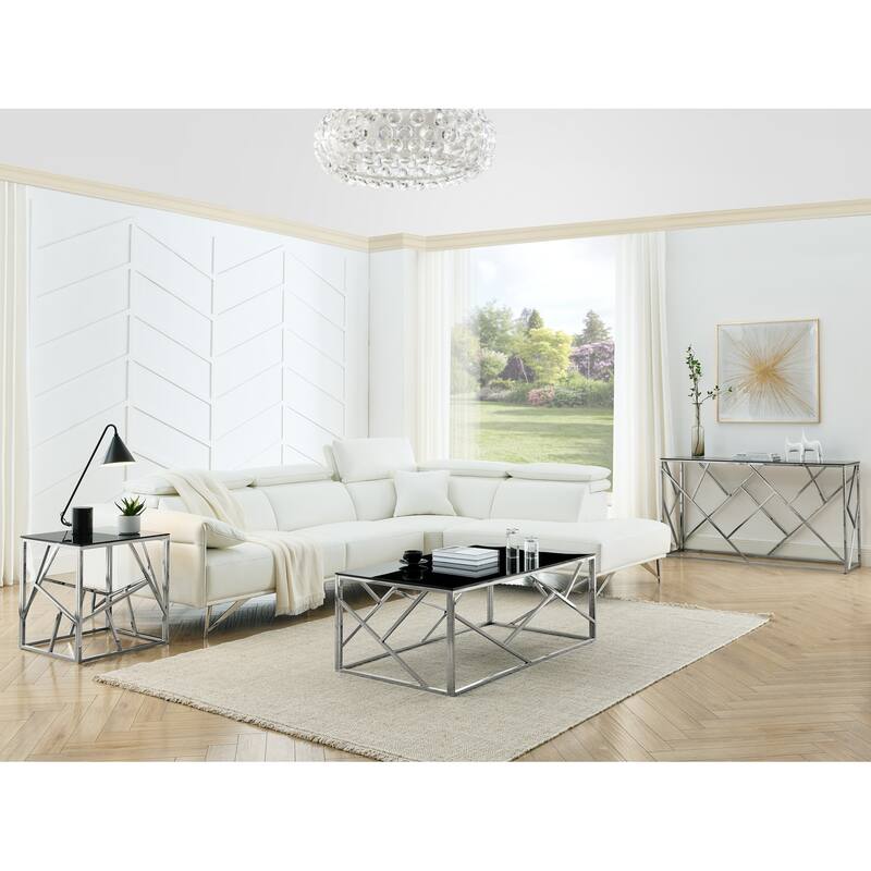 20 Inch Modern Glass End Table