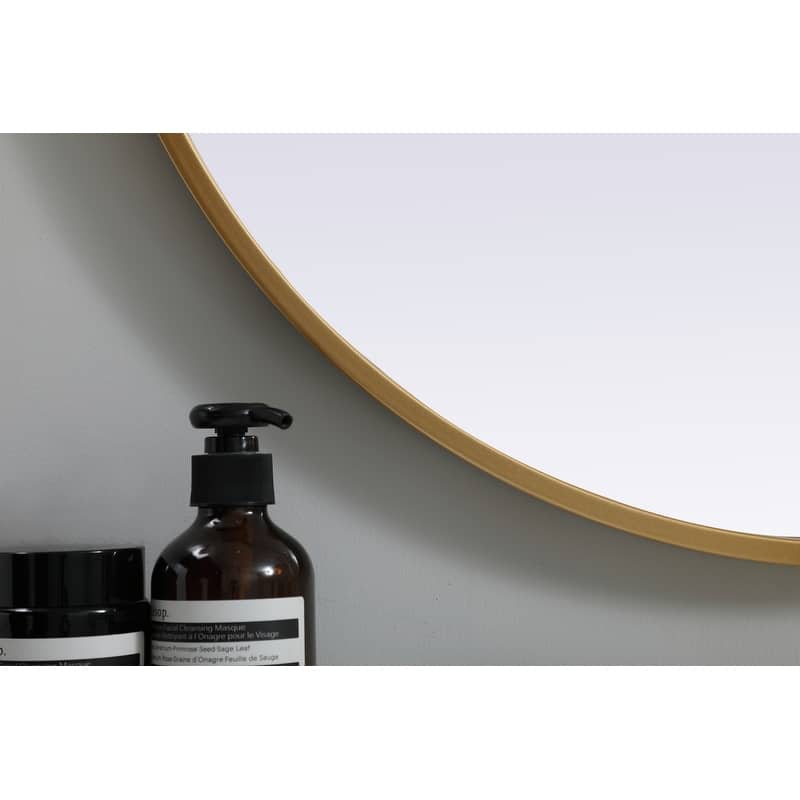 Indigo Home Metal Frame Oval Mirror 24x40 Inch