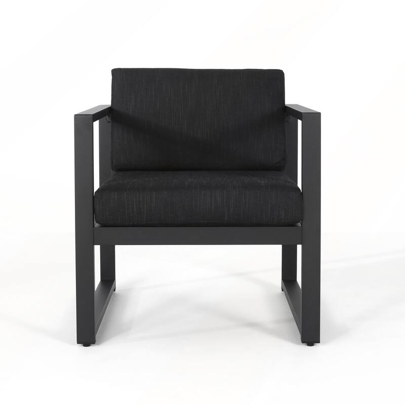 Outdoor Patio Aluminum Club Chair Set of 2