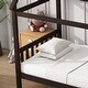preview thumbnail 13 of 44, Twin Size Solid Wood House Frame Platform Bed, with Headboard and Footboard, with Underbed Storage Space, Minimalist Kids Bed