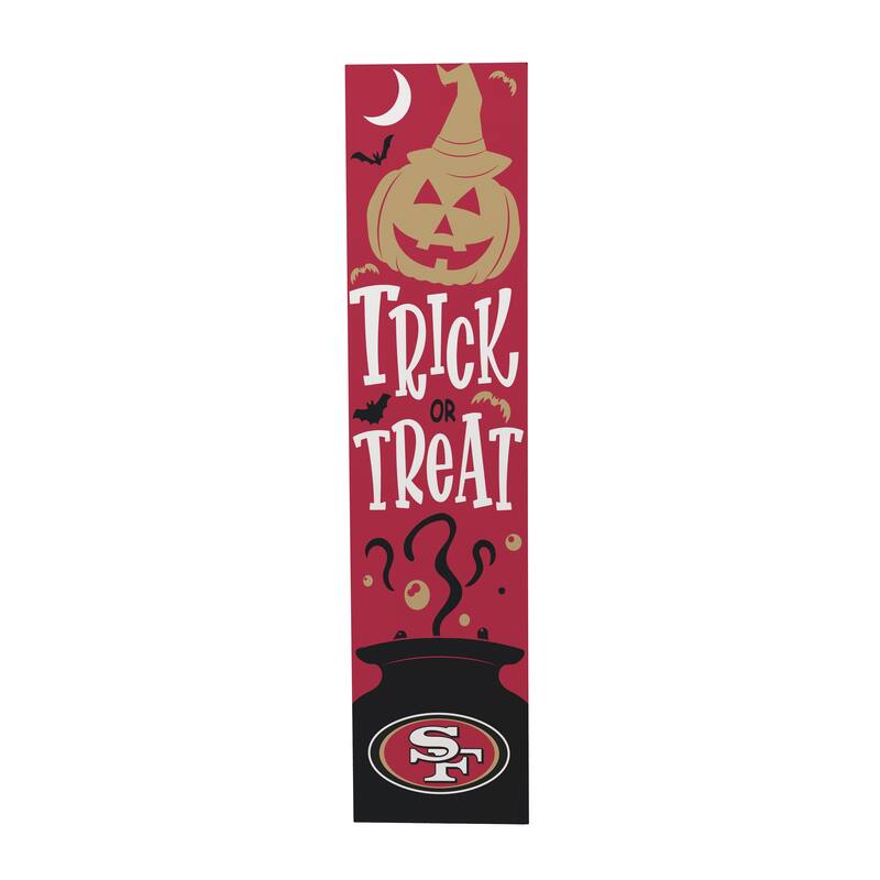 47" Double Sided Seasonal Porch Leaner, San Francisco 49ers - 47" x 11.25"