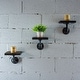 preview thumbnail 9 of 16, Furniture Pipeline Ames 3-piece Industrial Decorative Wall Shelf Set