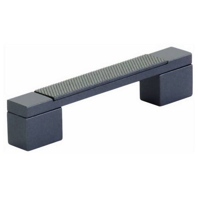 Schaub and Company 211001 Urbano 4" Center to Center Contrast Knurled - Gun Metal