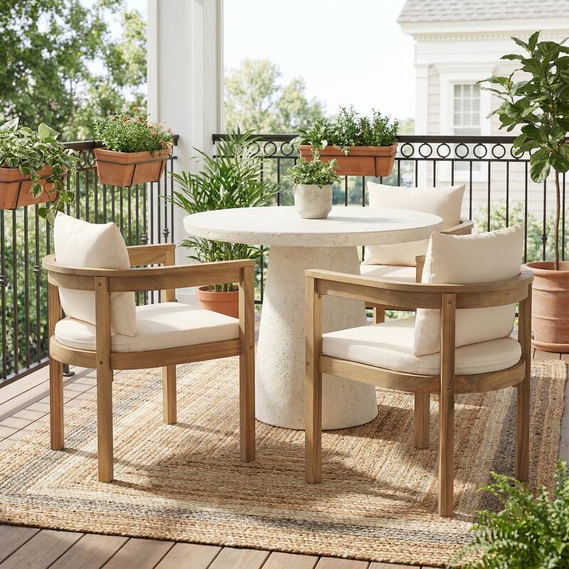Christopher Knight Home - Carl Acacia Wood Outdoor Chairs (Set of 2)