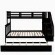preview thumbnail 21 of 28, Twin Over Full Size Wood Bunk Bed with Twin size Trundle, Stairway, Storage and Guard Rail
