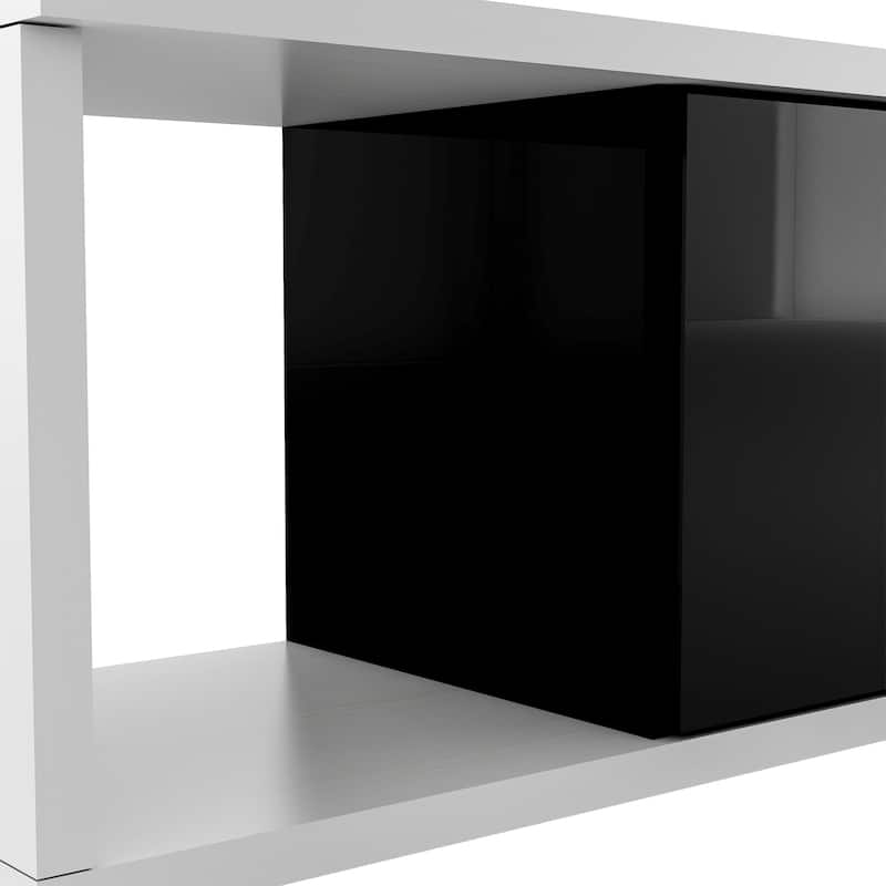 Modern Stylish ExtendableTV Stand TV Cabinet for 80+inch TV - 70.1" D x 15.1" W x 18.5" H