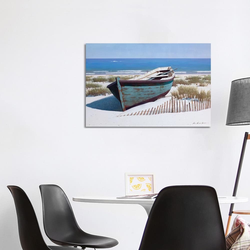 iCanvas "Blue Boat on Beach" by Zhen-Huan Lu Canvas Print