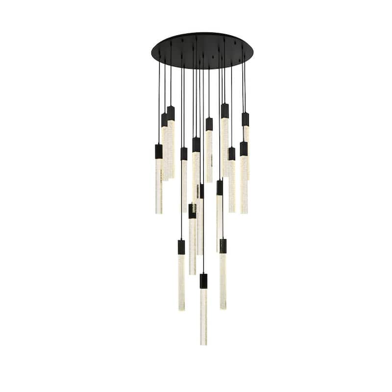 Winston 16 Light Pendant - 36 inch - Black