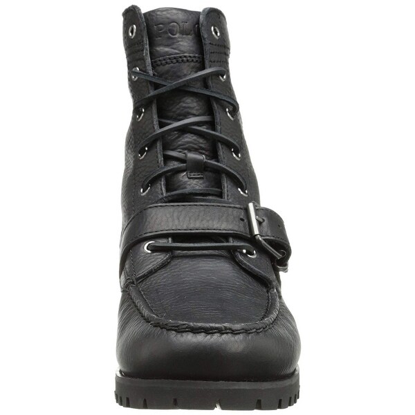 polo boots men's ranger black leather