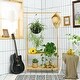 preview thumbnail 5 of 8, Gymax Bamboo Garment Rack Clothes Hanging Rack w/2-Tier Storage Shelf