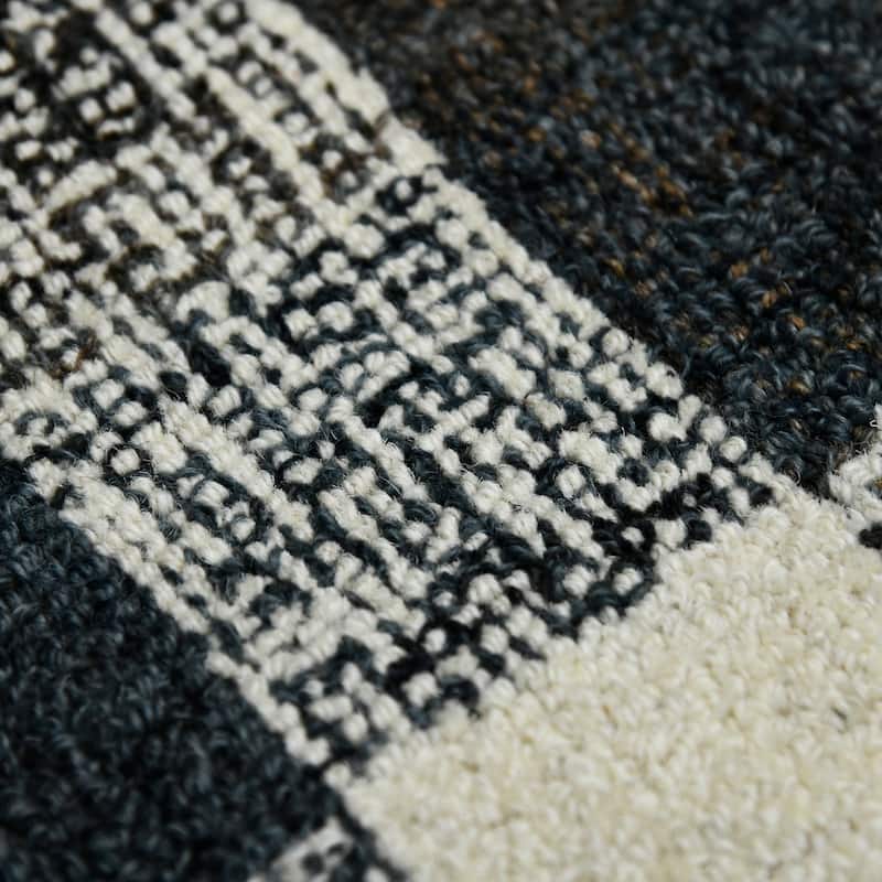 Tennessee Tartan Plaid Hand-Tufted Wool Rug