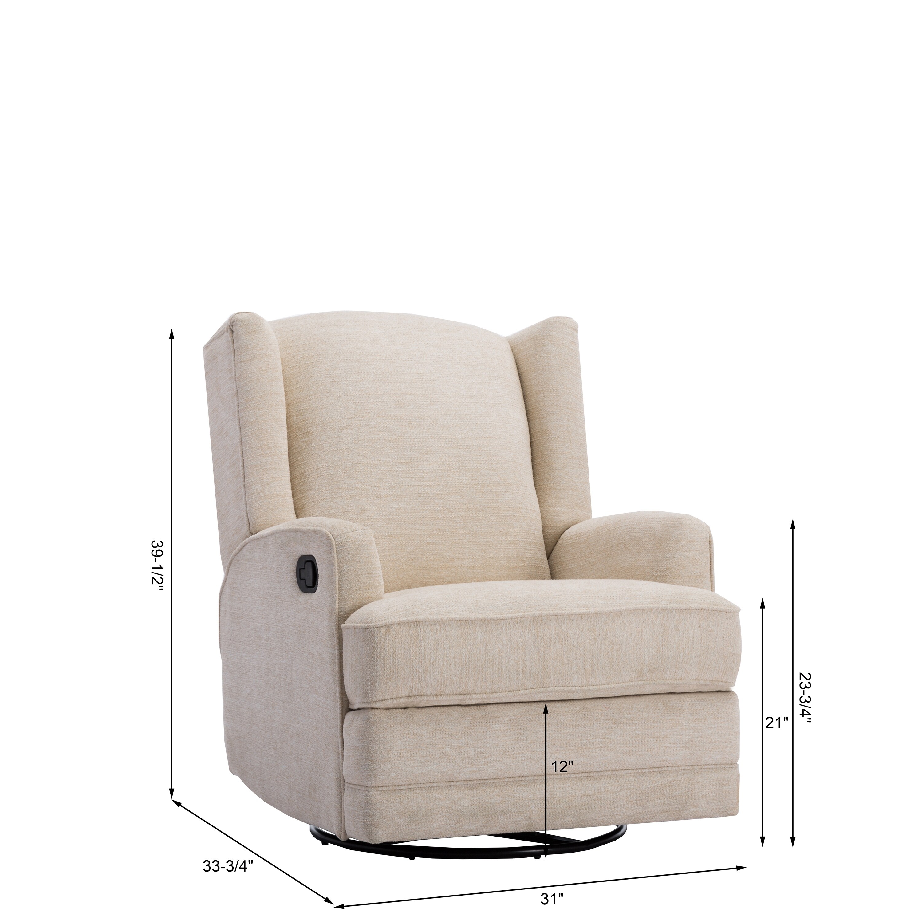 Shelby Wingback Swivel Glider Recliner by Greyson Living On Sale