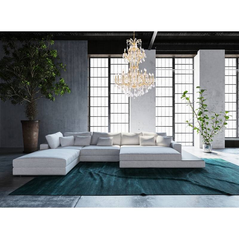 Fleur Illumination Collection Chandelier D:46in H:64in Lt:36 Gold Finish