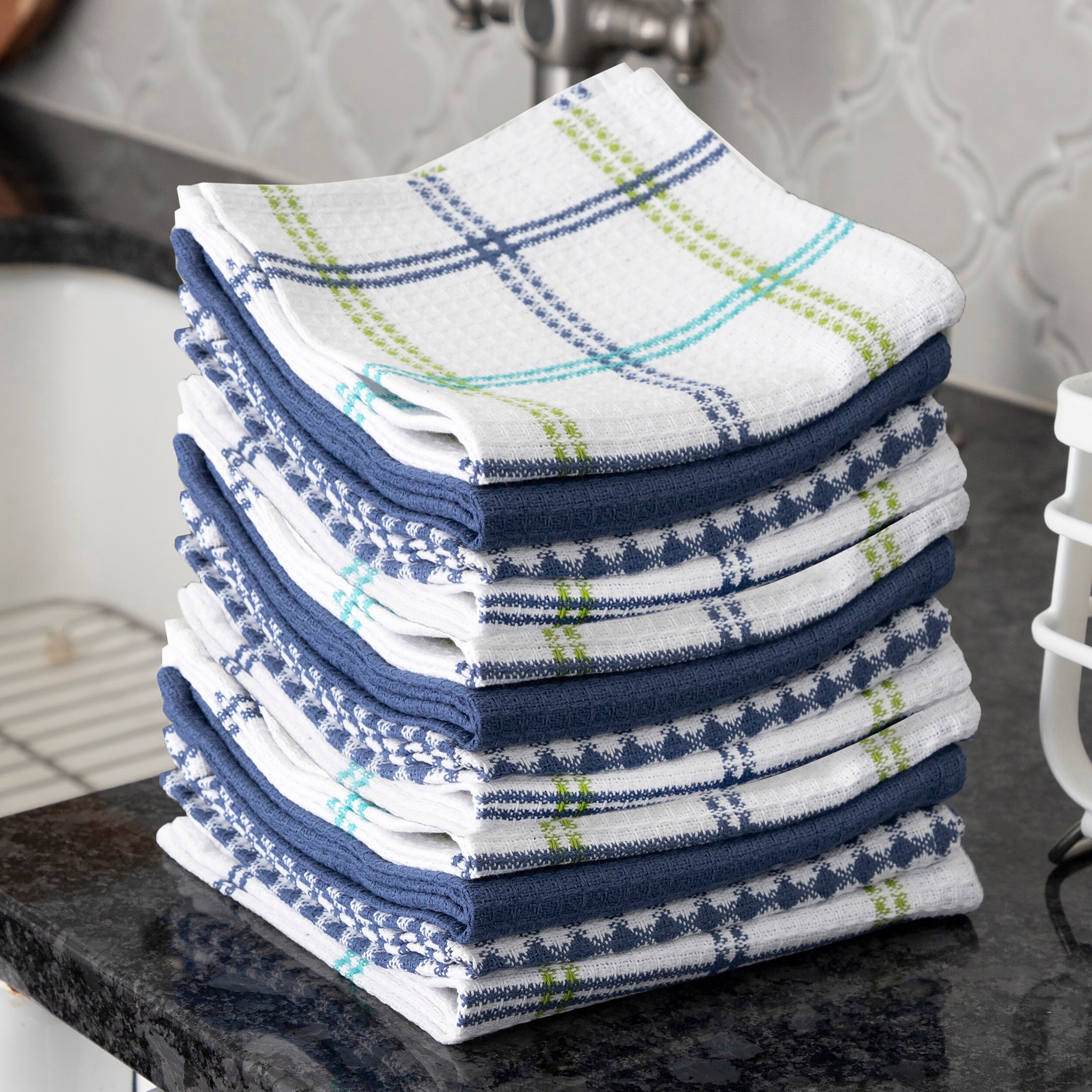 T-fal Textiles 9 Pack Kitchen Textile Set: Kitchen Towels, Dish Cloths, Pot  Holder & Oven Mitt - Bed Bath & Beyond - 15872050