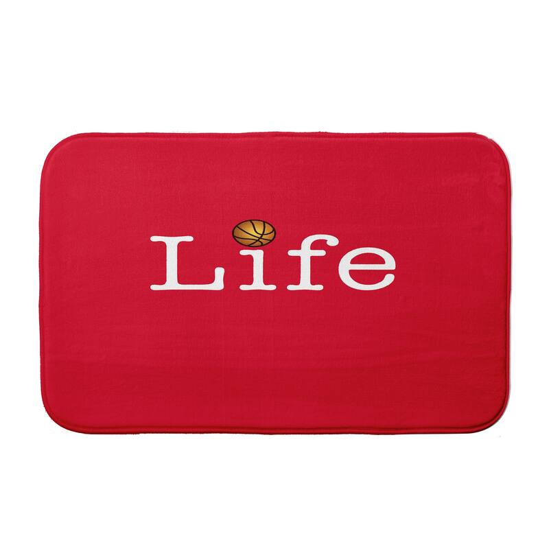 Life + Ball Bath Mat - 17 x 24 - Red