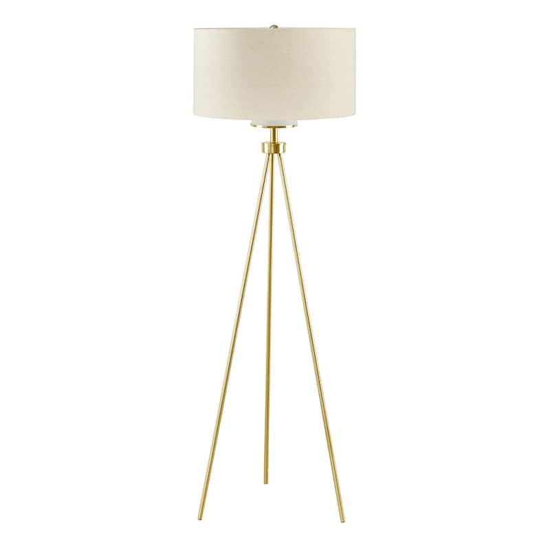 Pacific Metal Tripod Floor Lamp with Glass Shade for living room,bedroom,and dining room