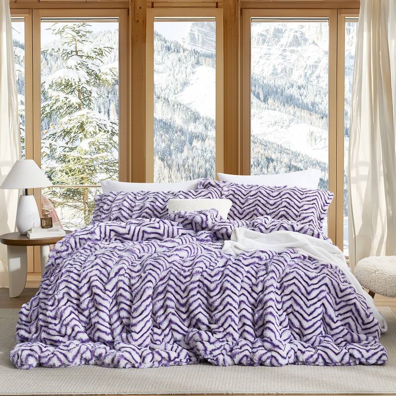 Snowball® Oceans - Coma Inducer® Oversized Comforter Set - Zebra Ripple - Petunia Waves - King