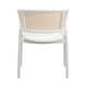 preview thumbnail 7 of 13, Ervilla Modern Stylish Side Chair with Rattan Back and White Steel Legs for Dining Room & Kitchen, Set of 4