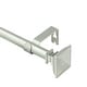 preview thumbnail 11 of 34, Modern Square Urn Adjustable Drapery Curtain Rod with Clip Rings 28"-48" - Antique Silver/Pewter