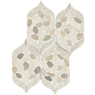 Daltile Pebble Oasis Natural Stone Petal Pebble Mosaic 15" x 11" (11 PC per Carton) (8.47 SQFT per Carton) - N/A