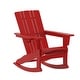 preview thumbnail 19 of 42, Commercial All-Weather Rocking Adirondack Chair with Swiveling Cupholder