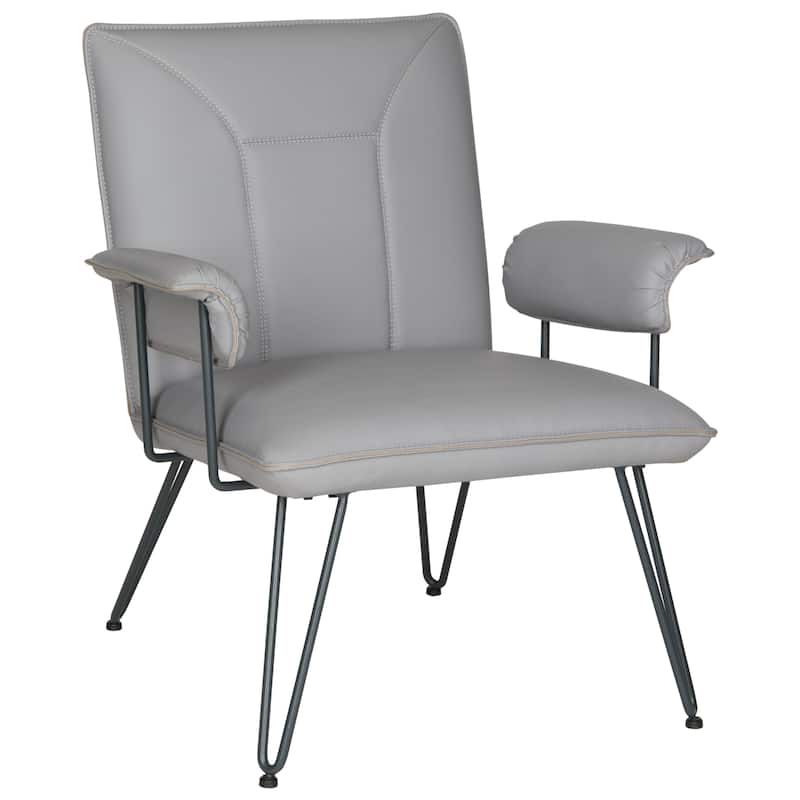 SAFAVIEH Johannes Mid-Century Modern Grey Arm Chair - 29"W x 28"D x 33"H