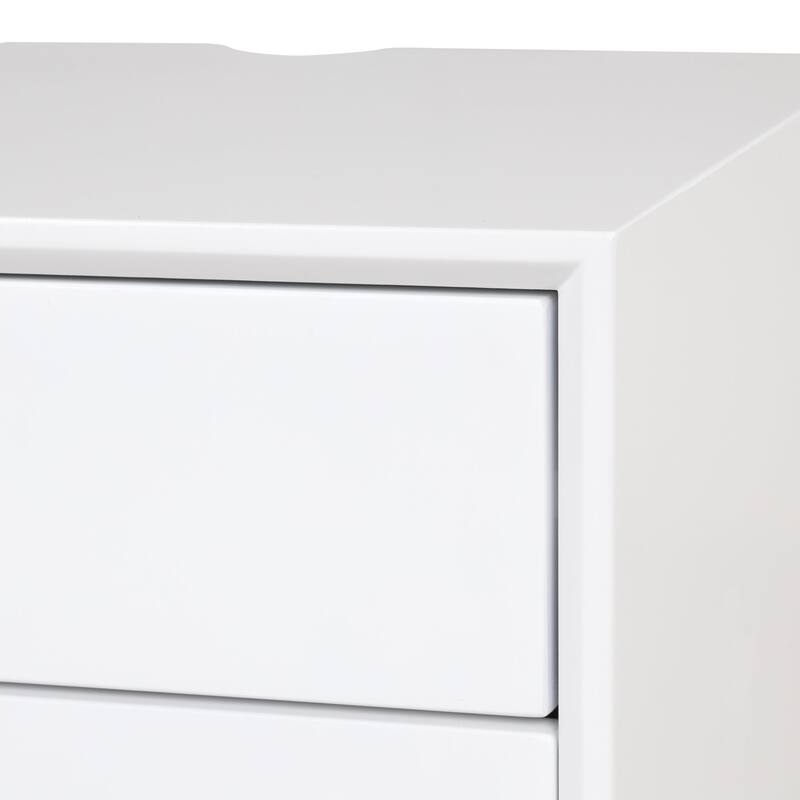 Nathan James Harper 2-Drawer Mid-Century Side Table