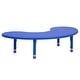 preview thumbnail 3 of 41, 35"Wx65"L Half-Moon Plastic Adjustable Activity Table for 8 - 65"D x 35"W x 14.5" - 23.75"H
