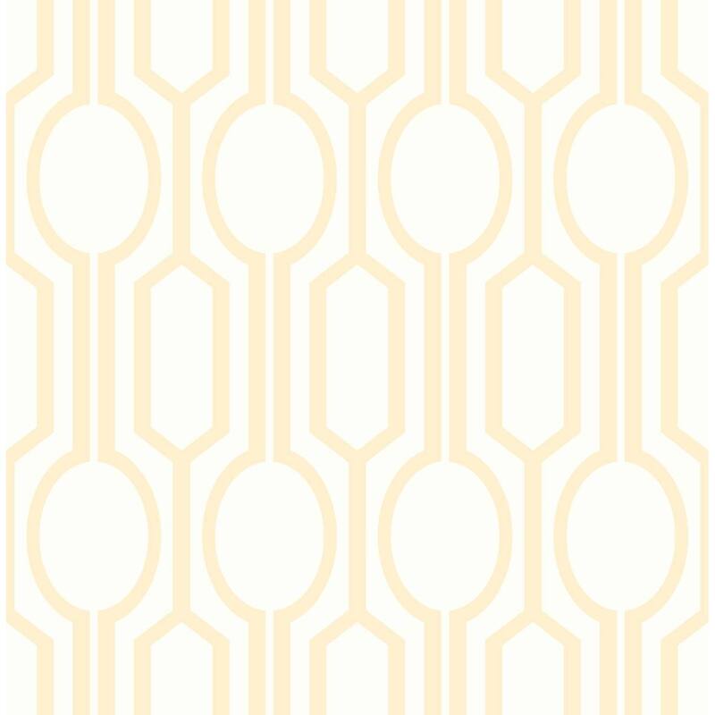Seabrook Designs Hopscotch Lattice Unpasted Wallpaper - 20.5 in. W x 33 ft. L - 20.5 in. W x 33 ft. L - Banana