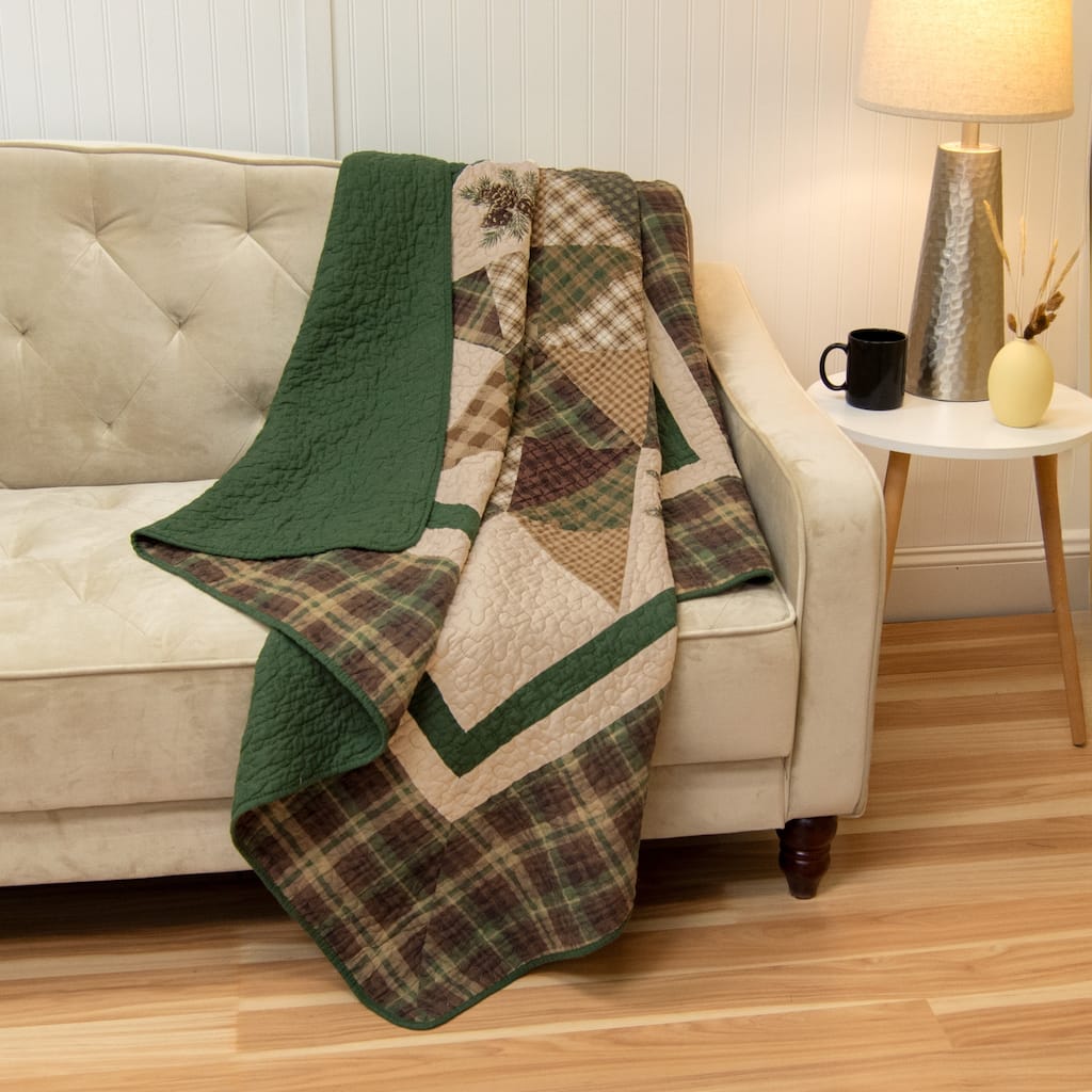 Donna Sharp Pine Star Cotton Throw
