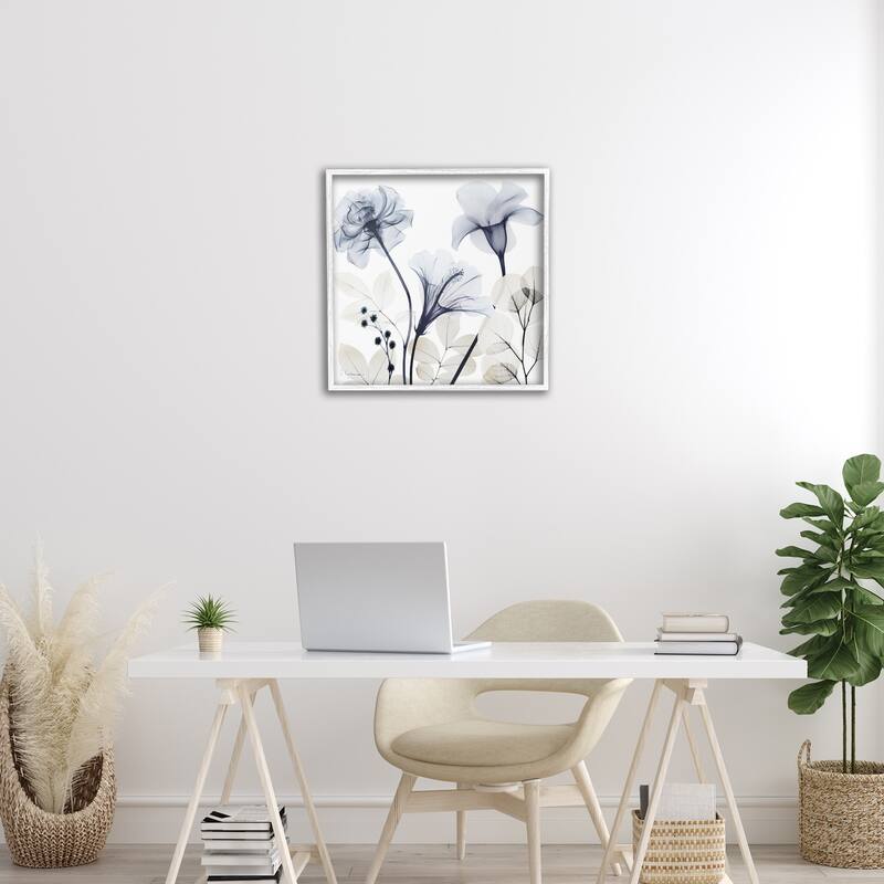 Stupell Sophisticated Minimal Flowers Framed Giclee Art Design By Albert Koetsier