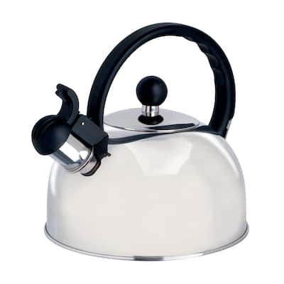 Gibson Springberry 2.25 Quart Whistling Stove Top Kettle Stainless Steel with Nylon Grip Handle - 2.25 Qt.