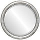 preview thumbnail 1 of 4, Pasadena Framed Round Mirror in Champagne Silver - Antique Silver