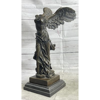 Winged Nike Of Samothrace Ancient Greek Sculpture Statue Replica From The Louvre