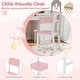 preview thumbnail 9 of 8, Gymax Kids Desk & Chair Set w/Chair Hutch 3-Layer Side Shelf Storage