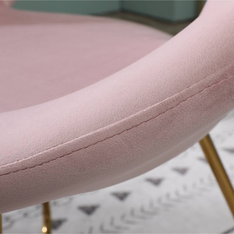 Pink 28" Polyester Accent Chair