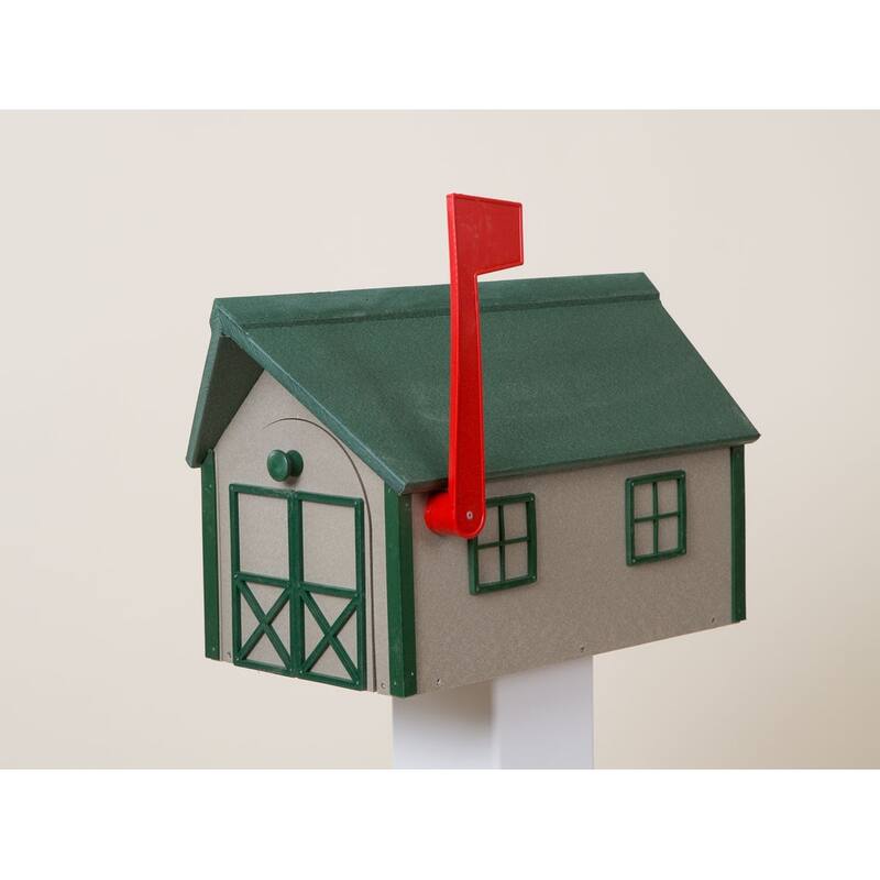 Poly Lumber Mailbox - Clay/Green