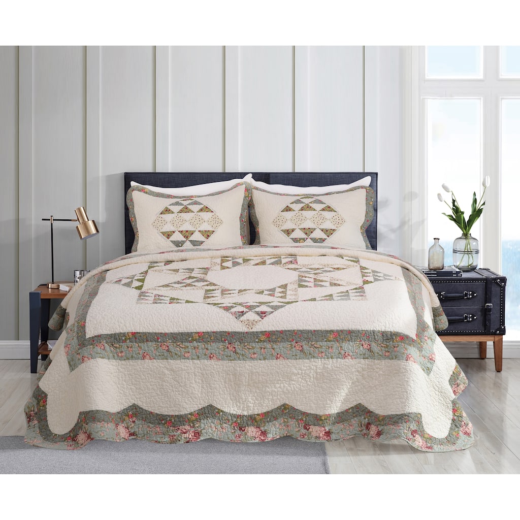 Patchwork Star of Bethlehem Cotton Quilt Set