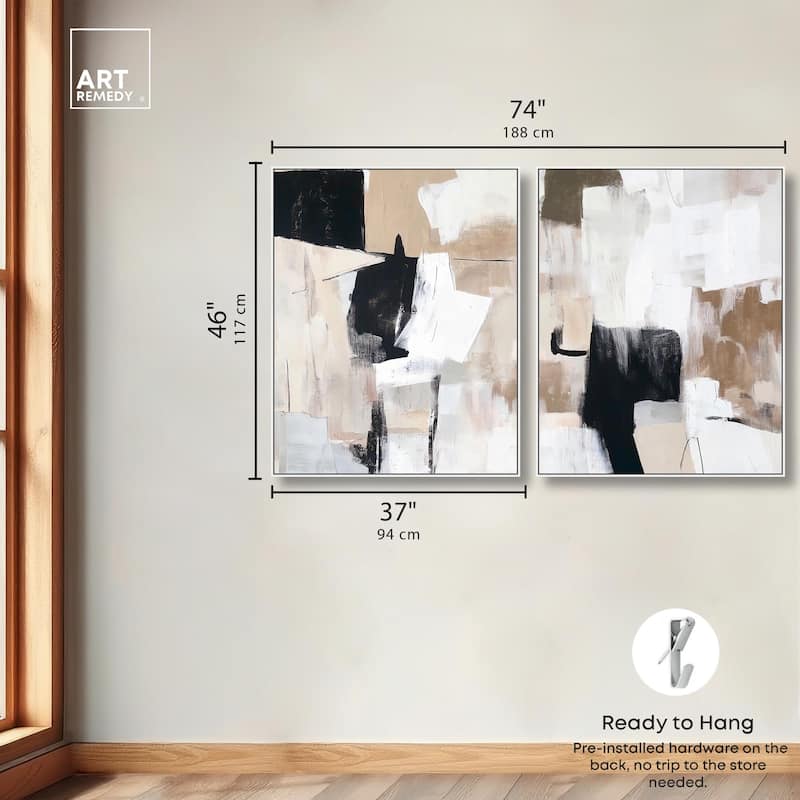 Endless Contrast Canvas Set of 2 by Art Remedy