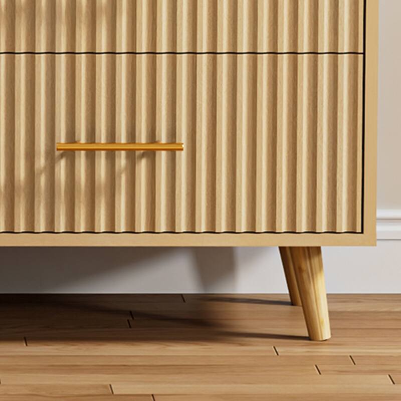 Modern Vertical Stripe 6-Drawer Dresser Multipurpose Storage