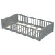 preview thumbnail 10 of 58, Sturdy Structure Floor Twin size Platform Bed with Built-in Book Storage Rack,Kids and Baby