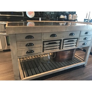Kitchen Island 60 Inches deni wood and stone 60-inch kitchen islandkosas home - free Kitchen Island 60 Inches deni wood and stone 60-inch kitchen islandkosas home - free