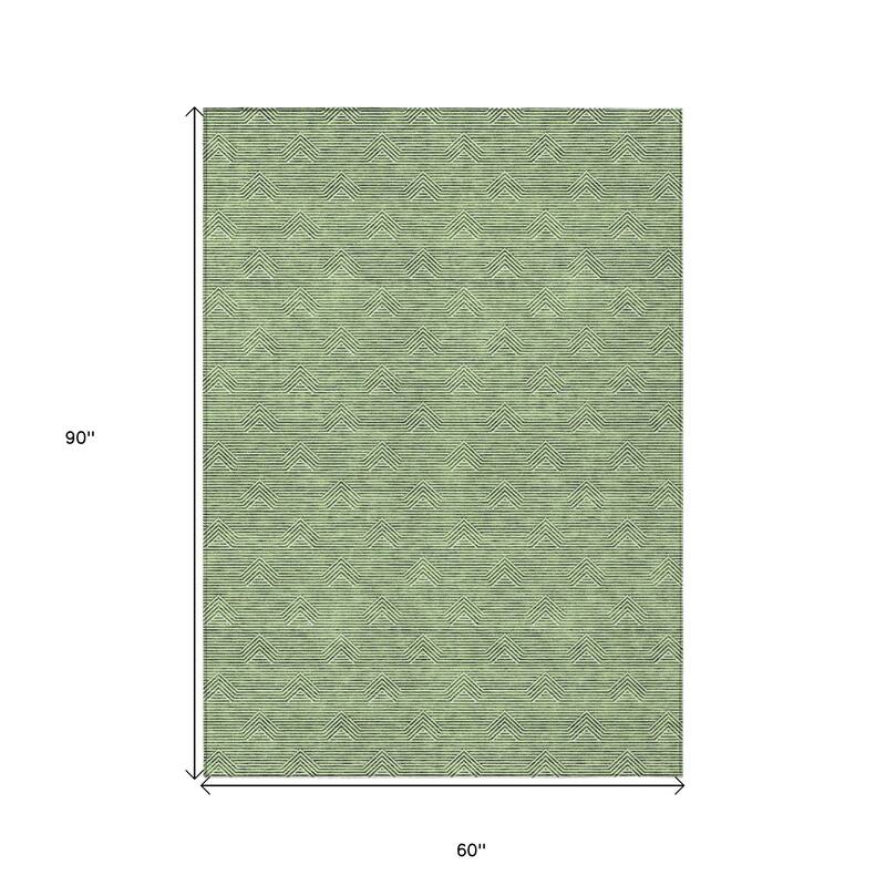 HomeRoots Geometric Transitional Rectangle Outdoor Rug